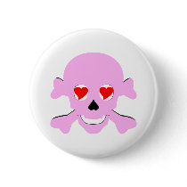 Poison Pink Valentine Skull & Crossbones Hearts