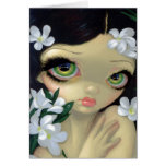 Poisonous Beauties II White Oleander Greeting Card cards