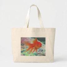 Poisson rouge parlant sac