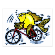 Poissons de bicyclette (vélo) carte postale
