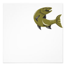 Poissons de Muskellunge de Muskie rétros Cartons D'invitation
