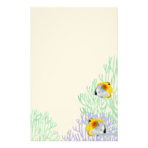 Poissons de papillon de Threadfin d'Auriga dans le Papier À Lettre Personnalisable