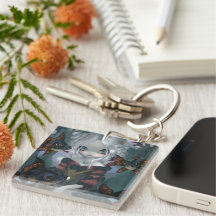 "Poissons Les Yeux Globuleux" Keychain Acrylic Keychain