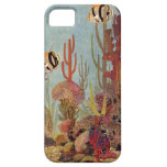 Poissons tropicaux vintages et corail dans l'océan coque Case-Mate iPhone 5