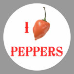 Poivrons I (de coeur) autocollants