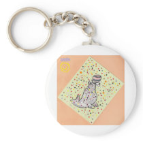poke a dot seal key chain