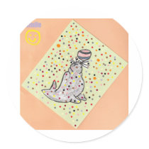 poke a dot seal sticker