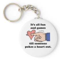 poke a heart out keychains