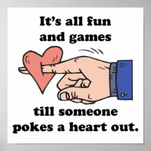 poke a heart out posters