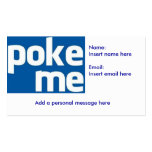 Poke Me on Facebook business cards