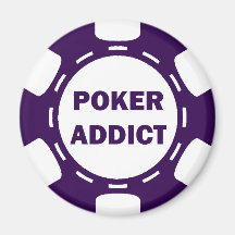 POKER ADDICT POKER CHIP FRIDGE MAGNETS