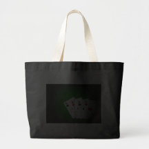 Poker Background Canvas Bags