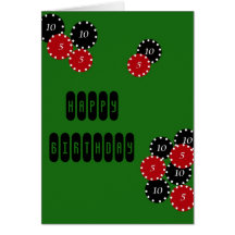 Poker Birthday Cards