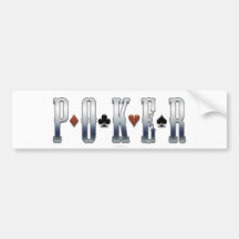 Poker bumper sticker