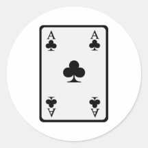 Poker card ace sticker