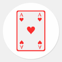 Poker card ace stickers