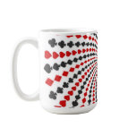 Poker Card Suits Spiral: Coffee Mug: Black Jack