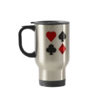 Poker Card Suits: Travel Mug: Black Jack