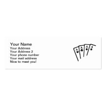 Poker Cards Aces Business Cards
