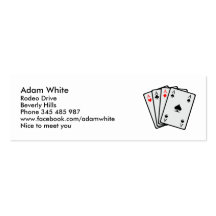 Poker cards business card