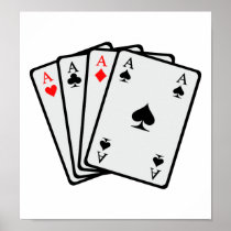Poker cards poster