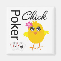 Poker Chick Refrigerator Magnet