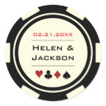 Poker Chip Black and White