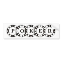 Poker Chips Bumper Stickers
