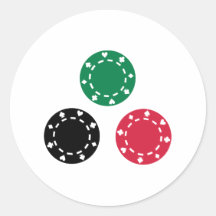 Poker chips stickers