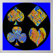 Poker Circle Gold Print