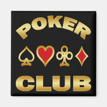 POKER CLUB REFRIGERATOR MAGNET
