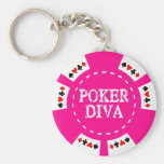 POKER DIVA POKER CHIP KEY CHAIN