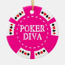 POKER DIVA POKER CHIP ORNAMENT