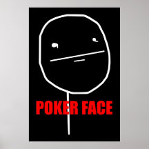 Poker Face - Black Poster