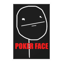 Poker Face - Black Wrapped Canvas Gallery Wrapped Canvas