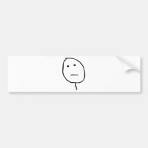 Poker Face Bumper Sticker