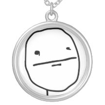 Poker Face Comic Face Pendants