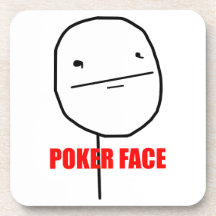 Poker Face Cork Coaster