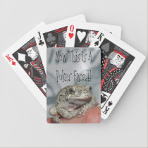 Poker Face Frog playing cards