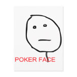 Poker Face Post Card