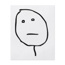 Poker face Rage Face Meme Flyers