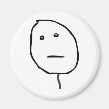 Poker Face Refrigerator Magnet