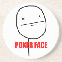 Poker Face - Sandstone Premium Coaster