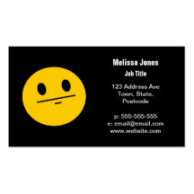 Poker Face Smiley face Business Card Templates