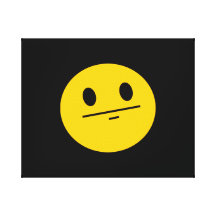 Poker Face Smiley face Stretched Canvas Print