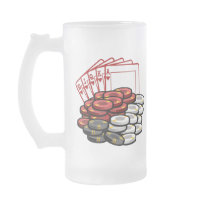 Poker game night beer mug