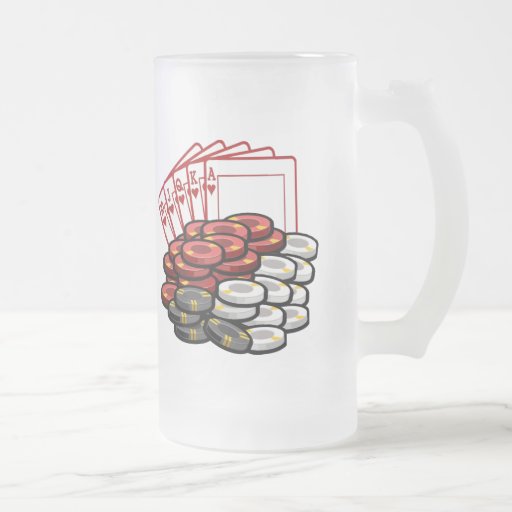 Poker game night beer mug