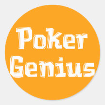 Poker Genius Round Sticker