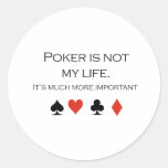 Poker is not my life T-shirt Round Sticker