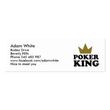 Poker king business card template
